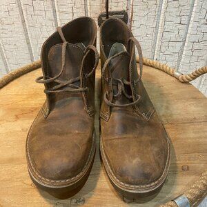 Clarks Bushacre 2 Chukka Boots Leather Brown Desert Mens 11